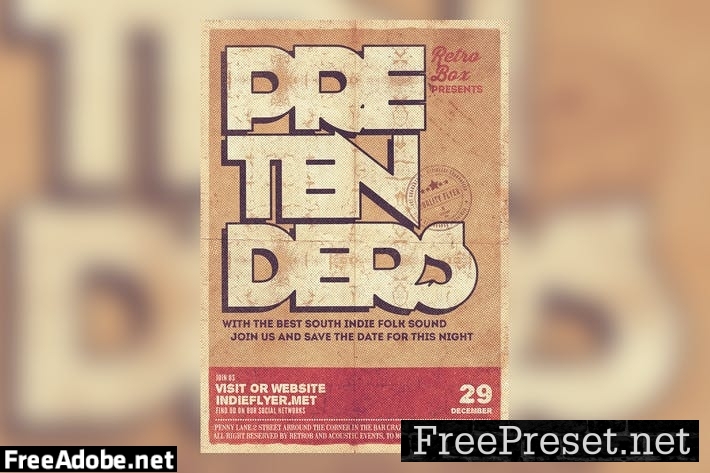 Pretenders Flyer Poster HMTAYHF