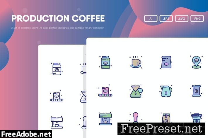 Production Coffee Icon Pack G58KFGP