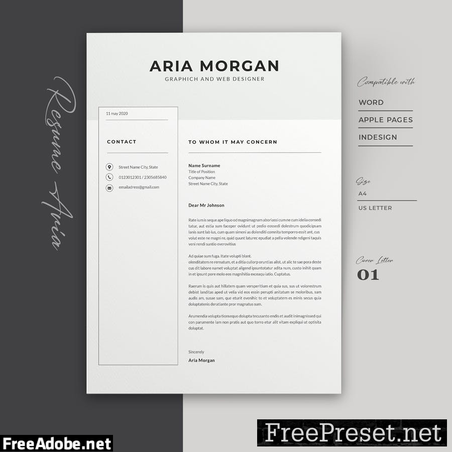 Professional Resume Template 79XDUV8