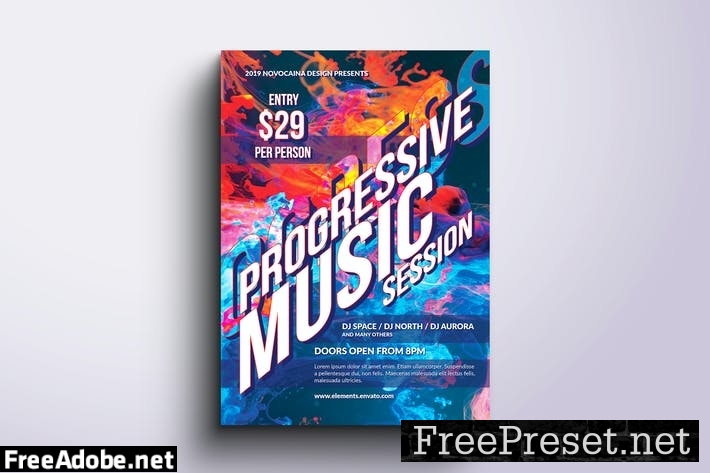 Progressive Music Flyer & Poster X8G5782