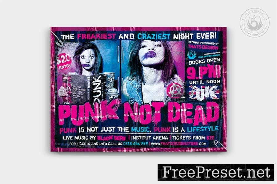 Punk Not Dead Flyer Template 5TPAURJ