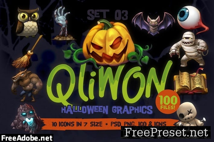 QLIWON – Halloween Graphic Pack Vol.3 LXTMDV2