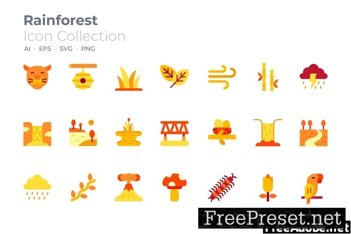 Rain Forest Color Icon UJAKWEC