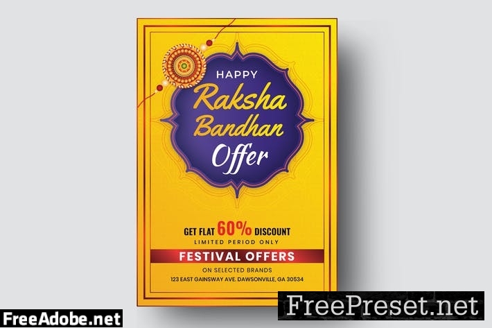 Raksha Bandhan Flyer Template LG25EM7