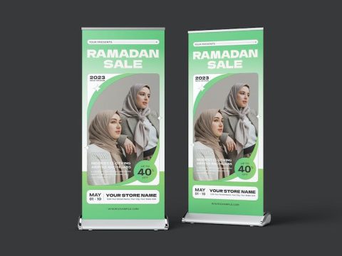 Ramadan Fashion Sale Roll Up Banner NV6ESWT