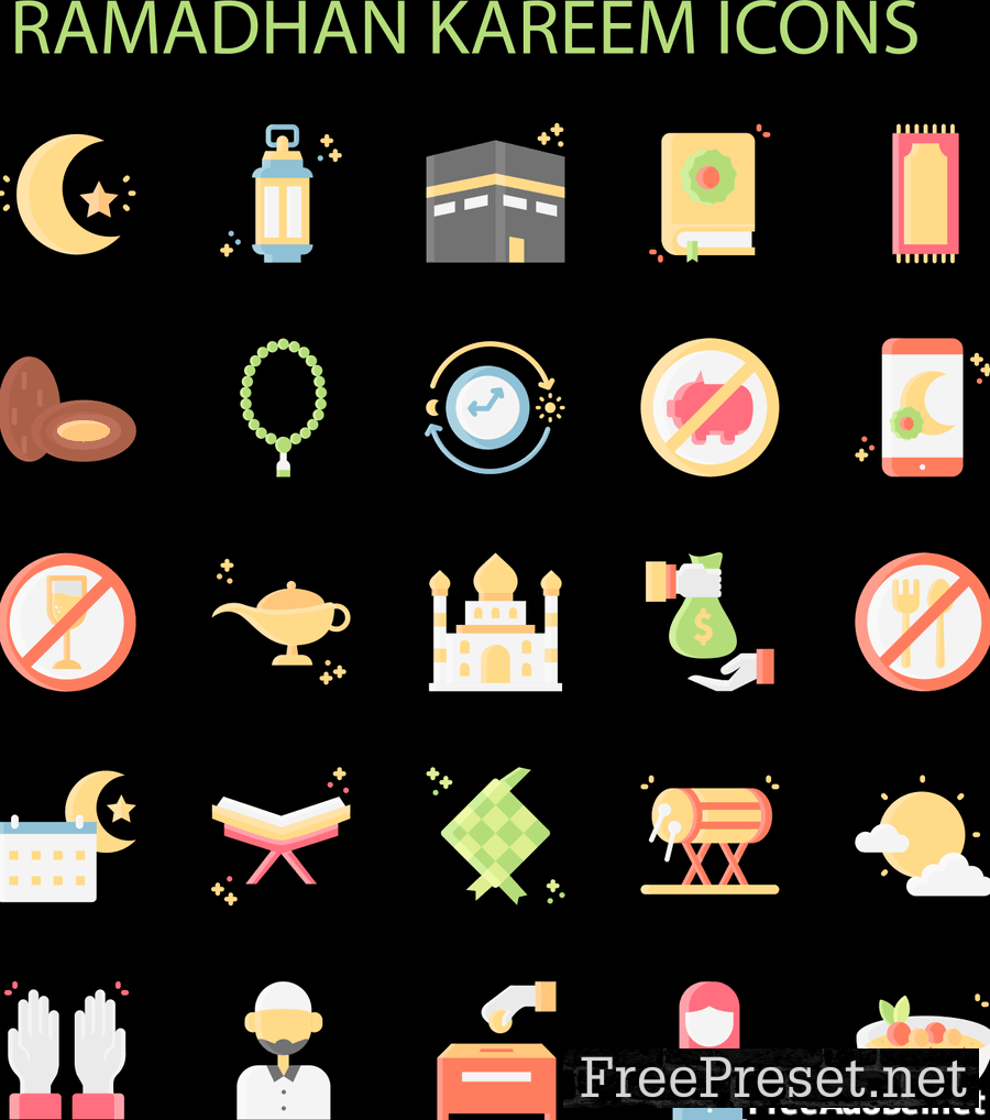 Ramadhan Kareem Icon Set 5ZXASFN