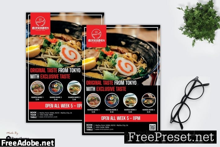 Ramen Resto - Promotion Flyer RB H3W448L