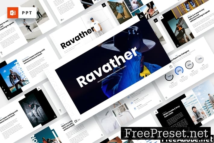 Ravather - Men Fashion Powerpoint Template TYZCVUC