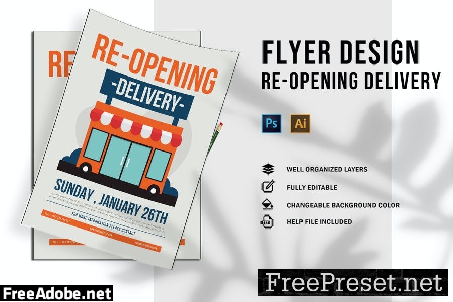 Re-Opening Delivery | Flyer