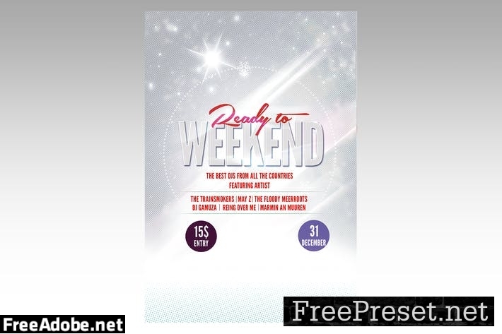 Ready to Weekend Flyer Poster X839KQ