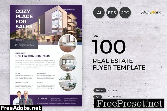 Real Estate Flyer Template 100 - Slidewerk VF6Z7JD