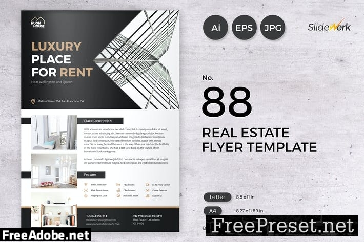 Real Estate Flyer Template 88 - Slidewerk EVQMERN