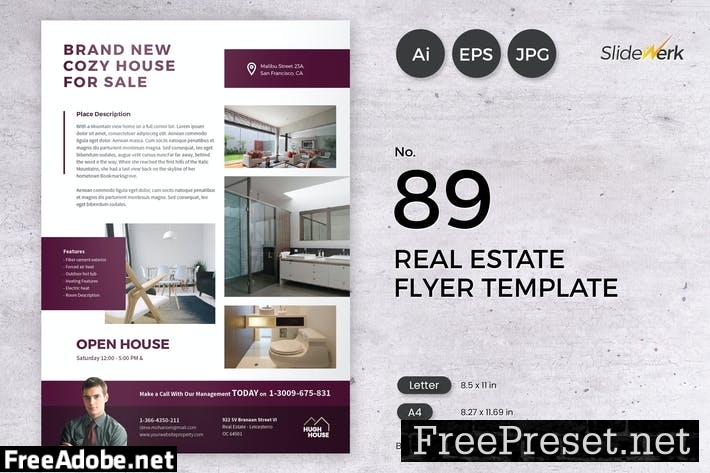 Real Estate Flyer Template 89 - Slidewerk 9SHDQGF