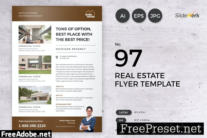 Real Estate Flyer Template 97 - Slidewerk PC2LCKB