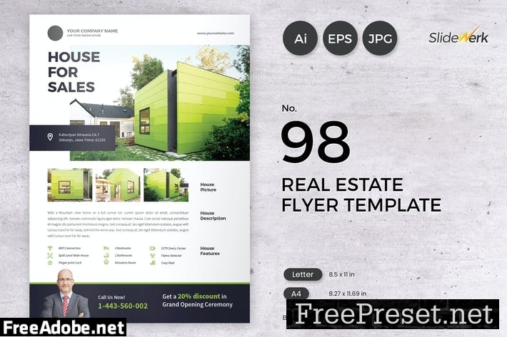 Real Estate Flyer Template 98 - Slidewerk C2EP29M