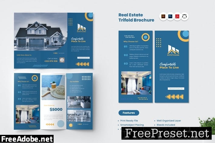 Real Estate Trifold Brochure 4H6CEAE