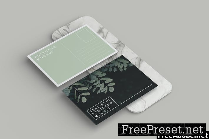 Realistic Postcard Mockup HFMETBT