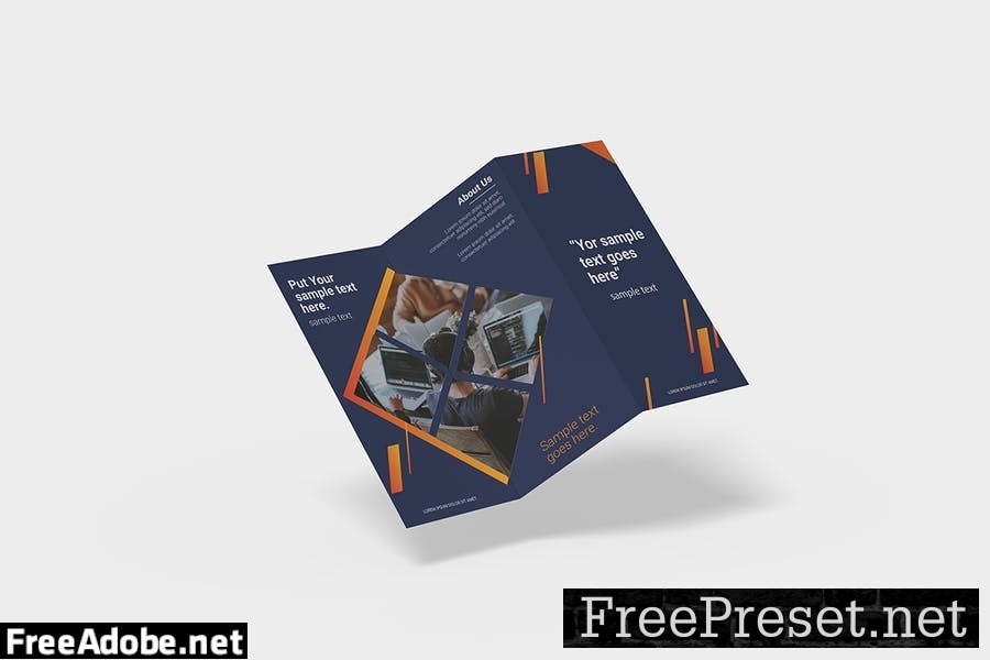 Realistic Trifold Brochure Mock-Ups X8C794M