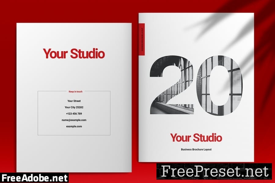 Red Agency Brochure Template T7KE9FK