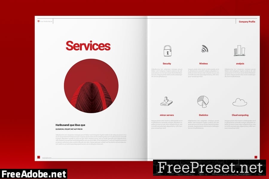 Red Agency Brochure Template T7KE9FK