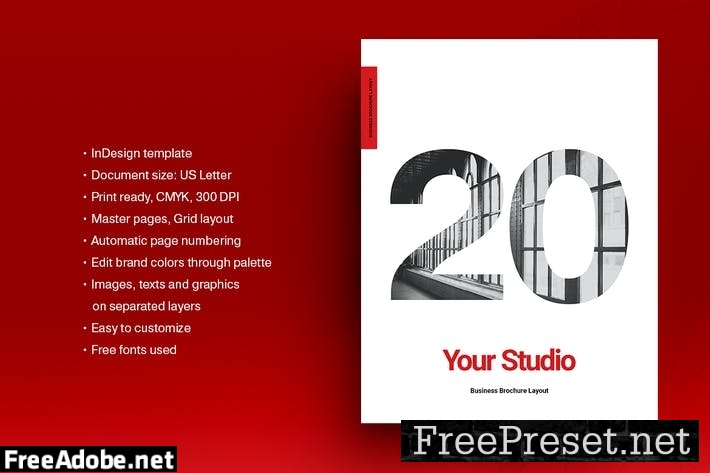 Red Agency Brochure Template T7KE9FK