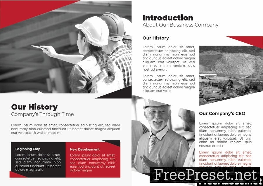 Red Construction Brochure