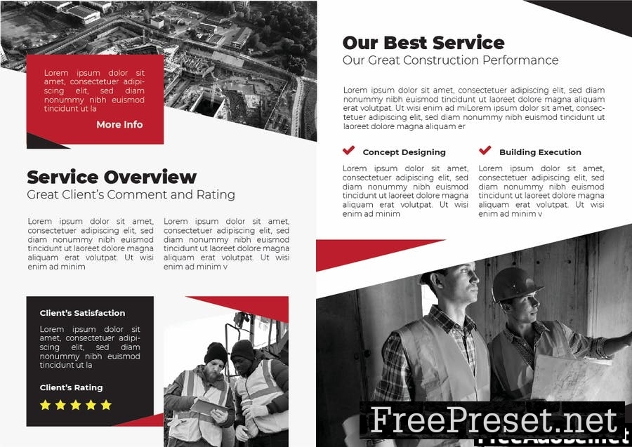 Red Construction Brochure