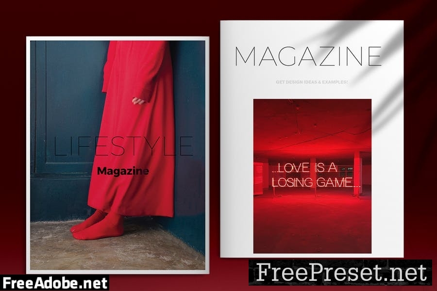 Red Magazine Layout