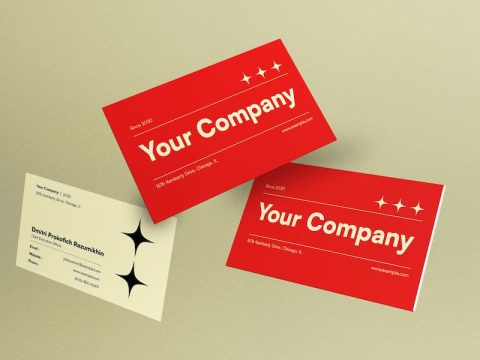 Red Minimalist Business Card SNNGT3Y