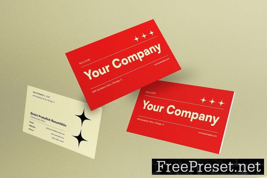 Red Minimalist Business Card SNNGT3Y