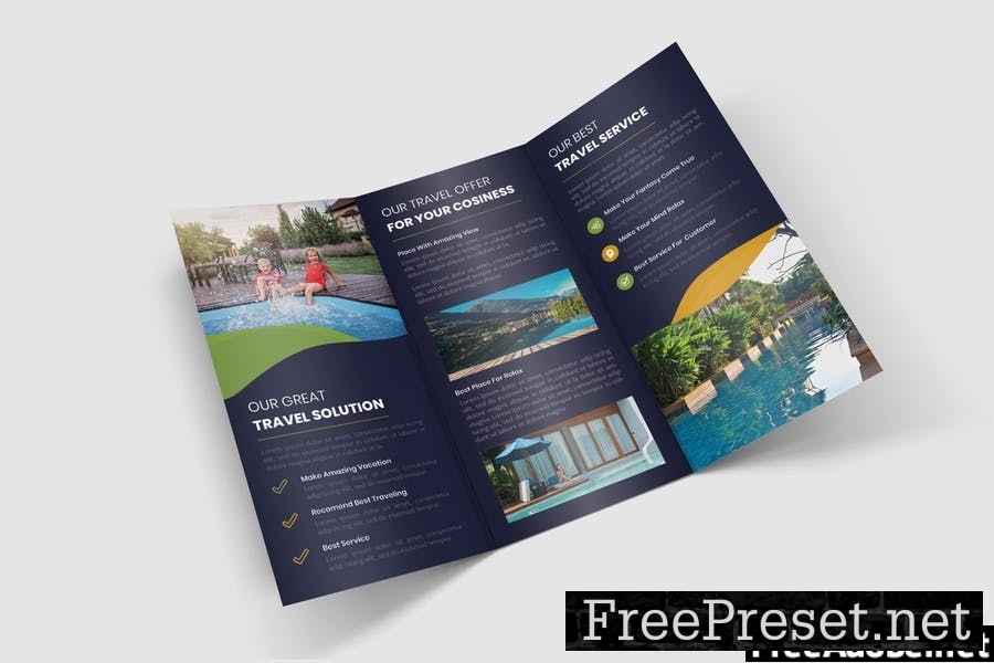 Resort Villa Trifold Brochure