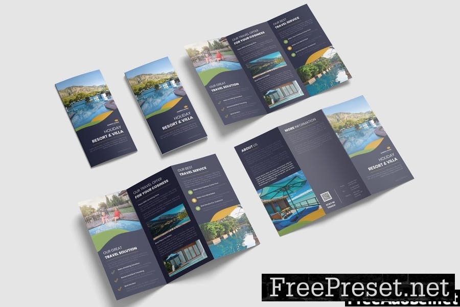 Resort Villa Trifold Brochure