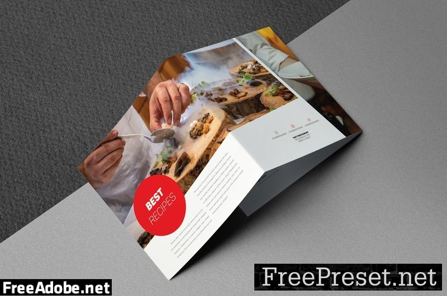 Restaurant Brochure Indesign EK88AZY