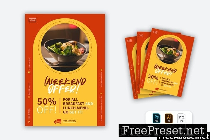 Restaurant Flyer XQGJQQC