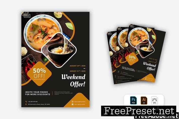 Restaurant Flyer 8Z8FP8J