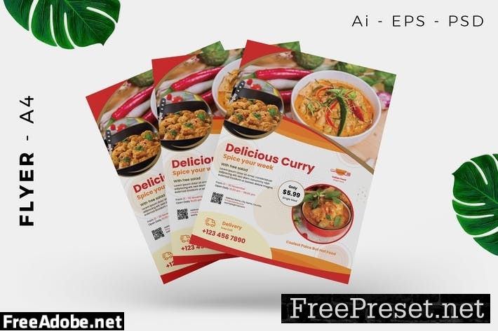 Restaurant / Food Promotion Flyer Design ZF47LBM