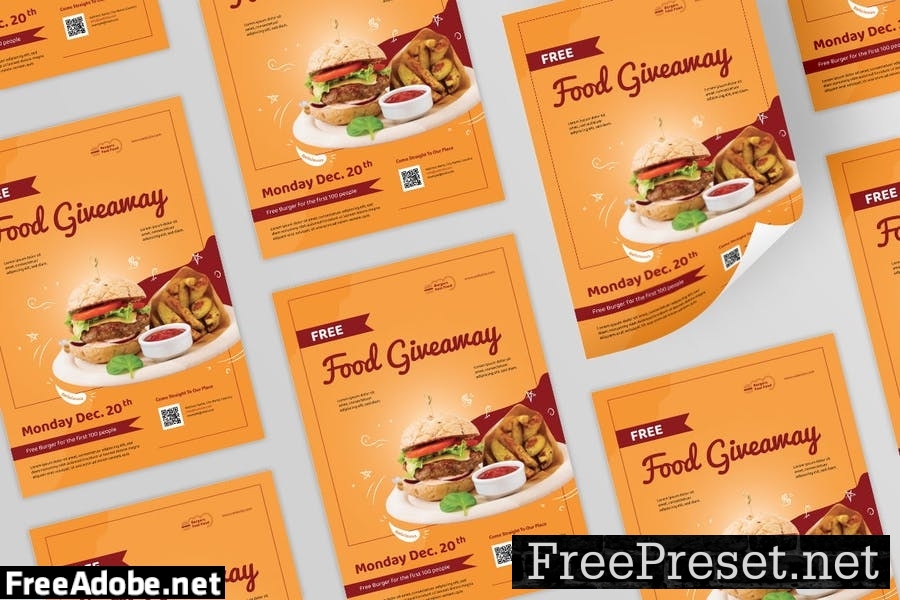 Restaurant Free Giveaway Promotion Flyer Design AVSSCTF