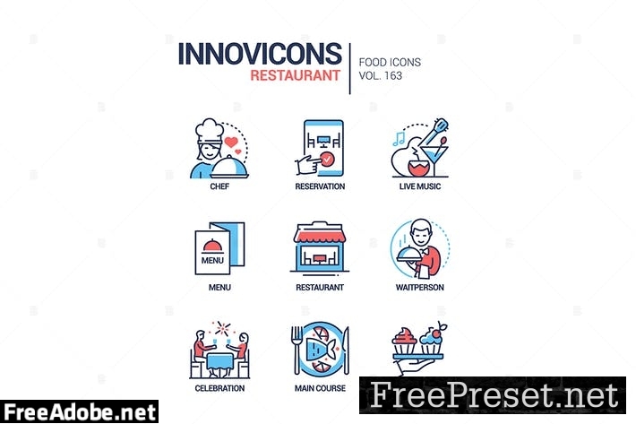 Restaurant - modern line design style icons set 3TQL2NB