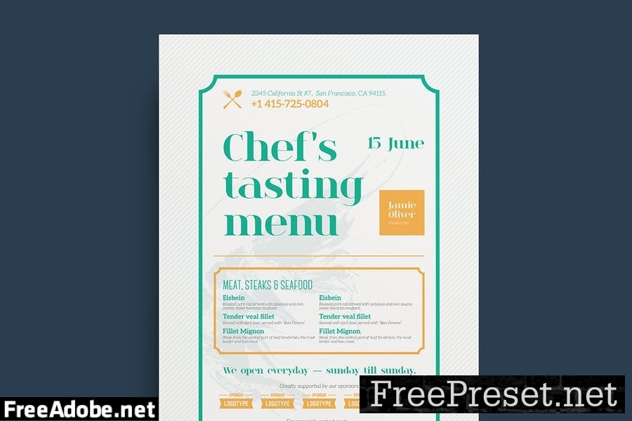 Restaurant Poster Template D4K42L