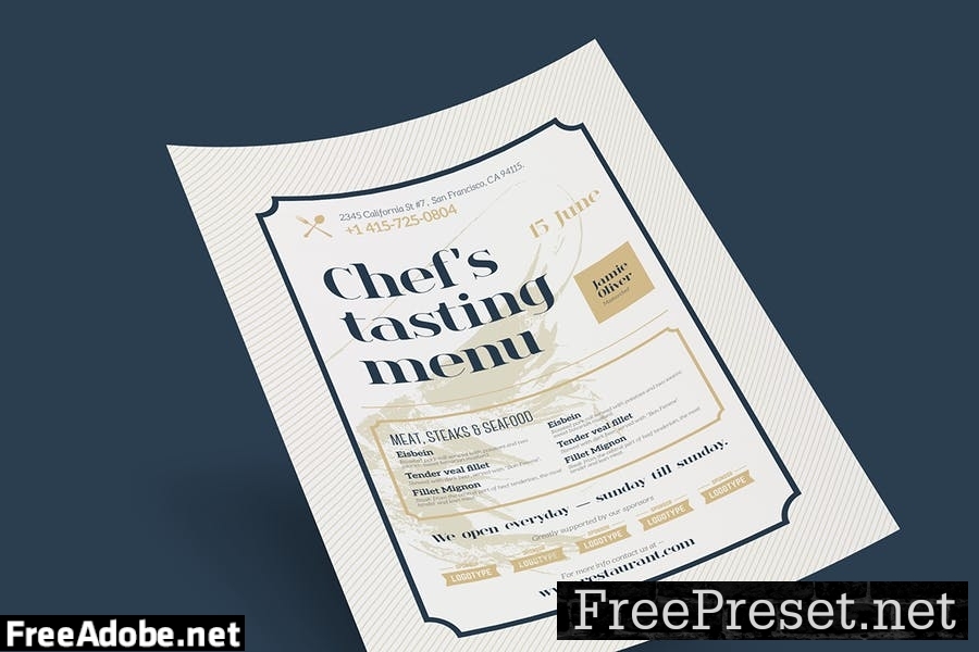 Restaurant Poster Template D4K42L