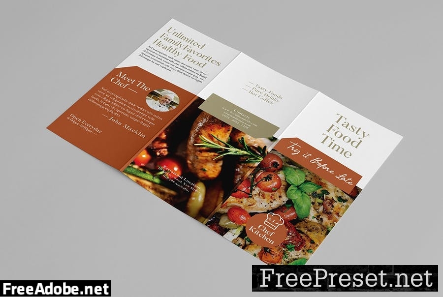 Restaurant Trifold Brochure 4CNGS8Y