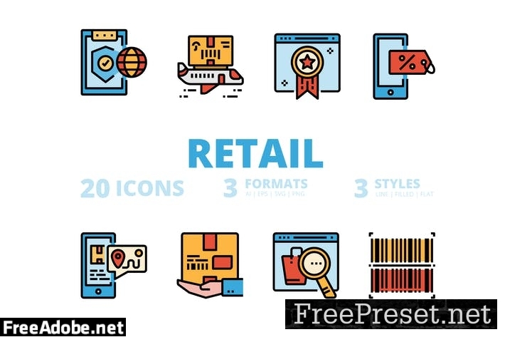 Retail icons packs 849JH9E