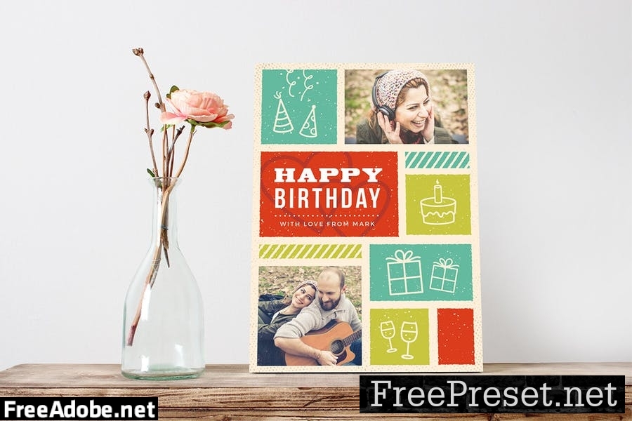 Retro Birthday Card L9GBKS