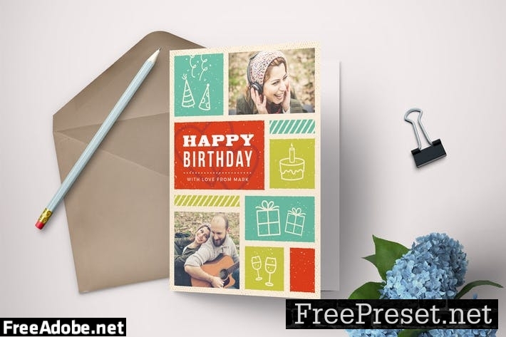 Retro Birthday Card L9GBKS