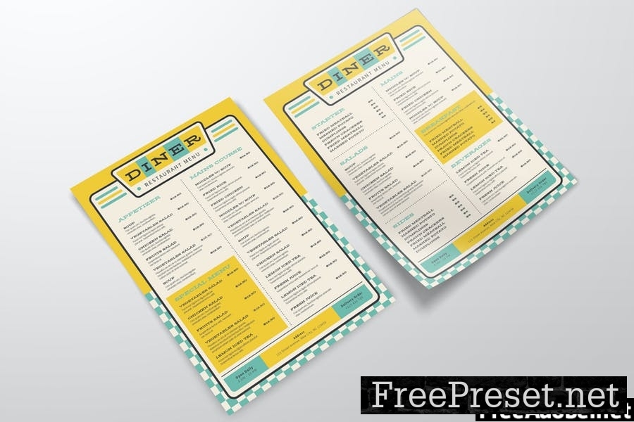 Retro Food Menu Template