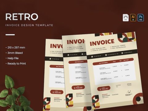 Retro - Invoice T5P7M3L