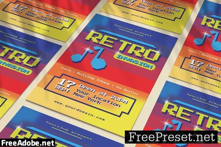 Retro Music Flyer Design Vol. 03 MMTGZCT