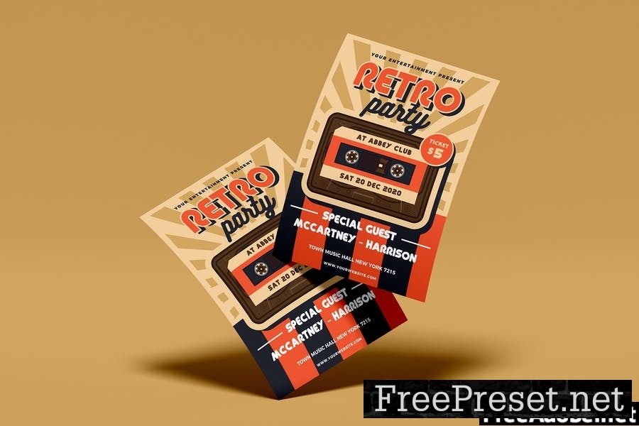 Retro Music Flyer Template Vol. 01