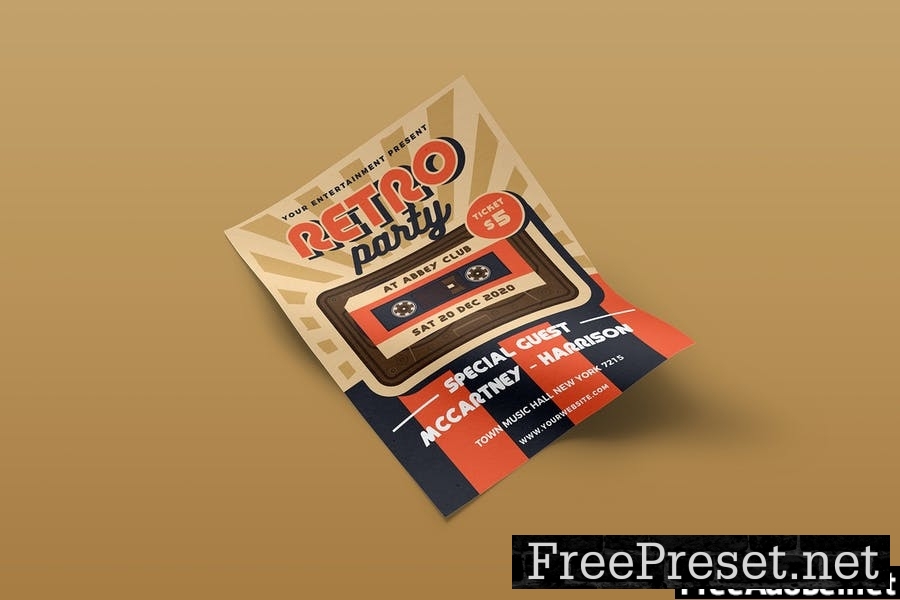 Retro Music Flyer Template Vol. 01