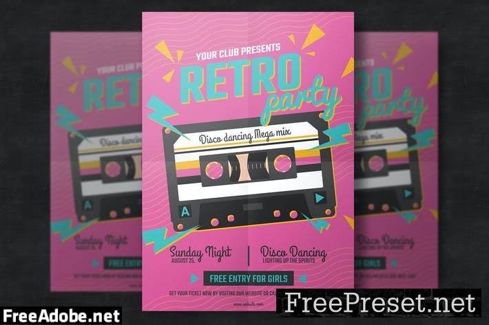 Retro Music Poster Template G6W378